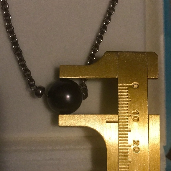 12mm Genuine Tahitian pearl/SS Necklace - Picture 10 of 11